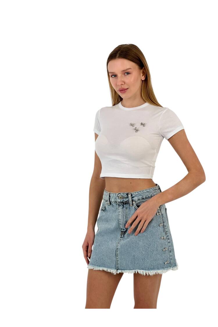 Tshırt Bow Button With Accessory