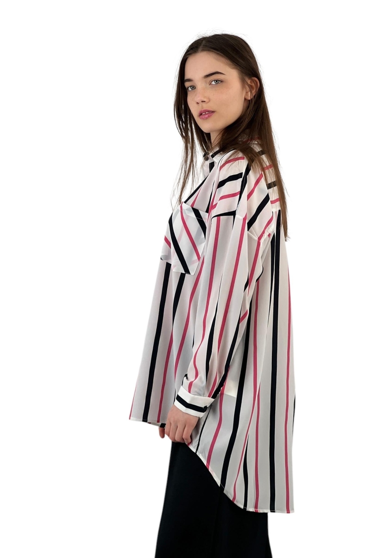 Striped Oversized Shirt - Two Color Options