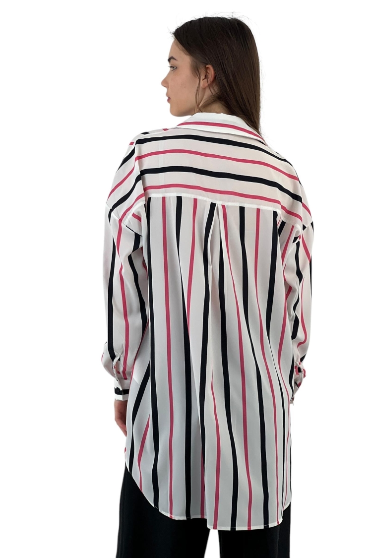 Striped Oversized Shirt - Two Color Options