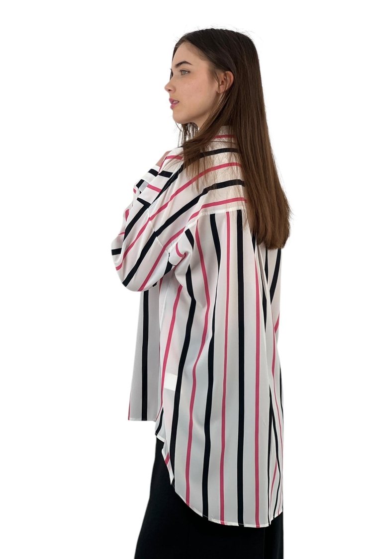 Striped Oversized Shirt - Two Color Options