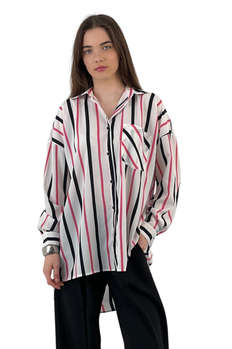 Striped Oversized Shirt - Two Color Options