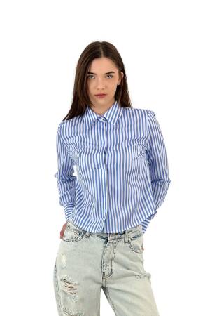 Striped Long Sleeve Shirt - MISS POEM - Globality Store - Women Clothes Wholesale Turkey