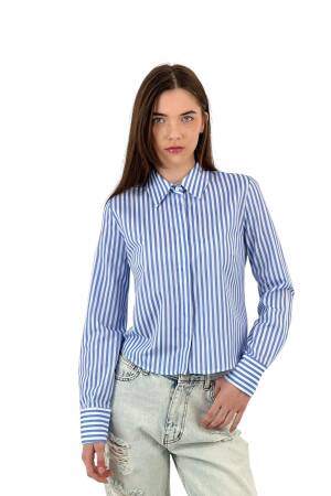 Striped Long Sleeve Shirt - MISS POEM - Globality Store - Women Clothes Wholesale Turkey