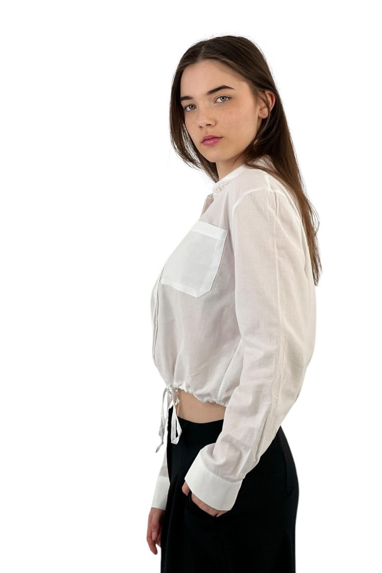 Ruffle Detailed Lace-up Shirt - Four Color Options