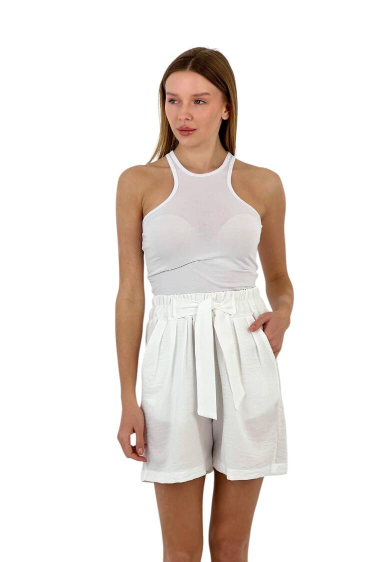 Belted High Waist Shorts