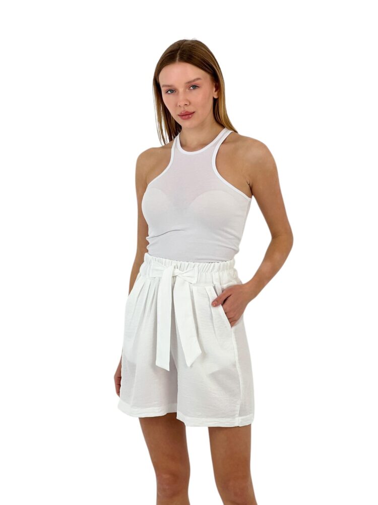 Belted High Waist Shorts