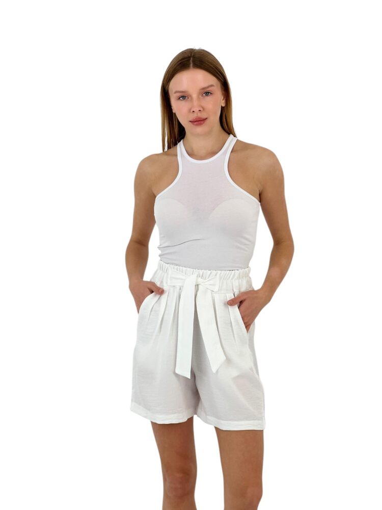Belted High Waist Shorts