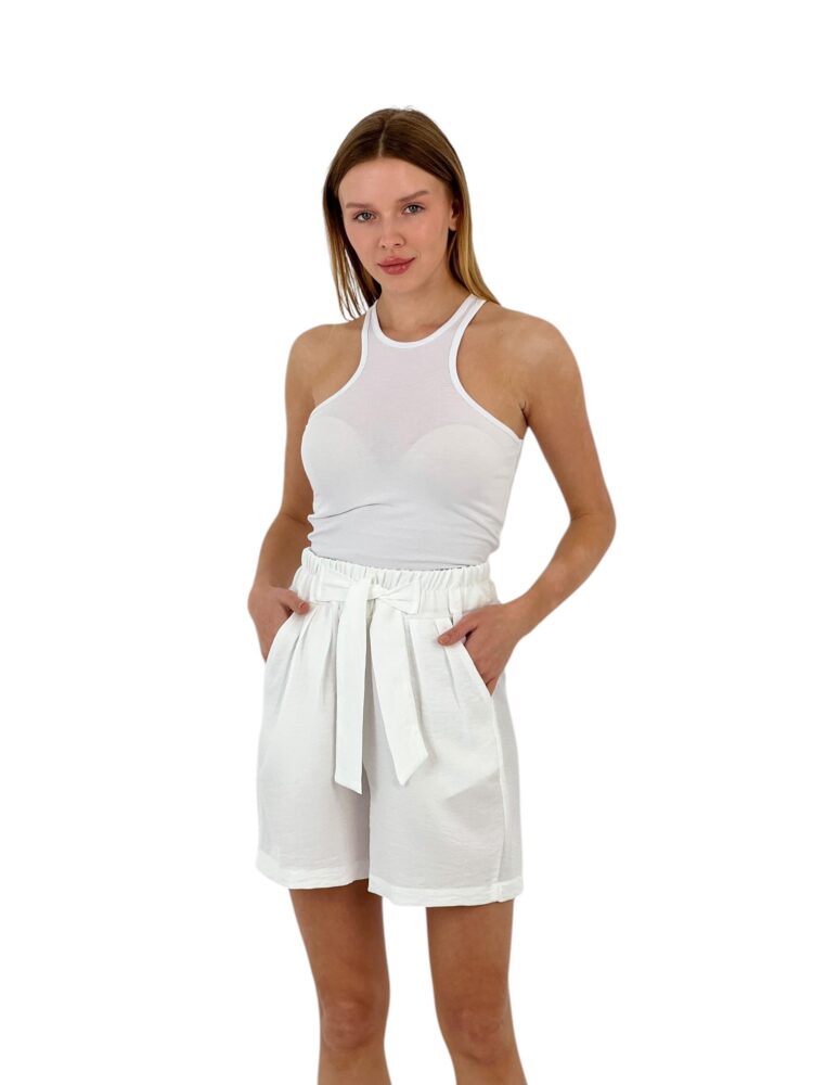 Belted High Waist Shorts - MISS POEM - Globality Store - Women Clothes Wholesale Turkey