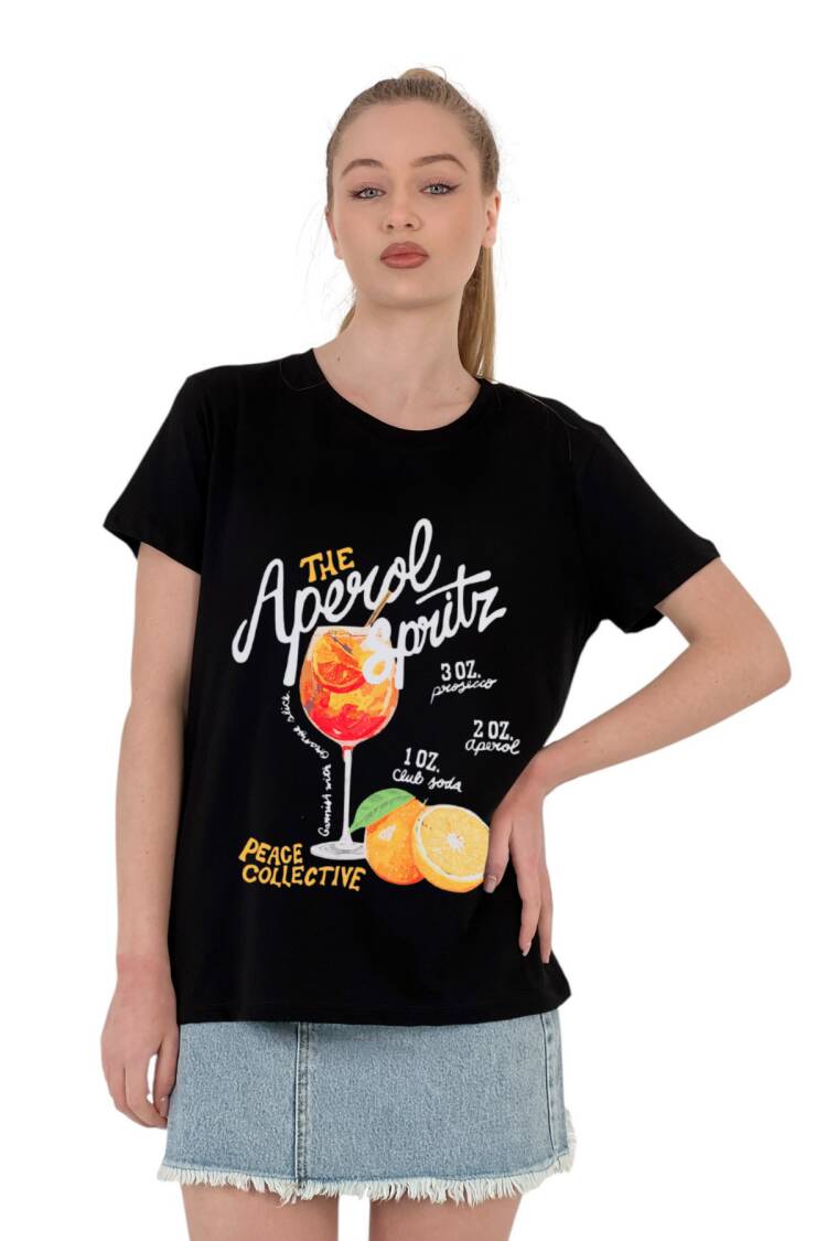 Spritz Printed T-Shirt —& White