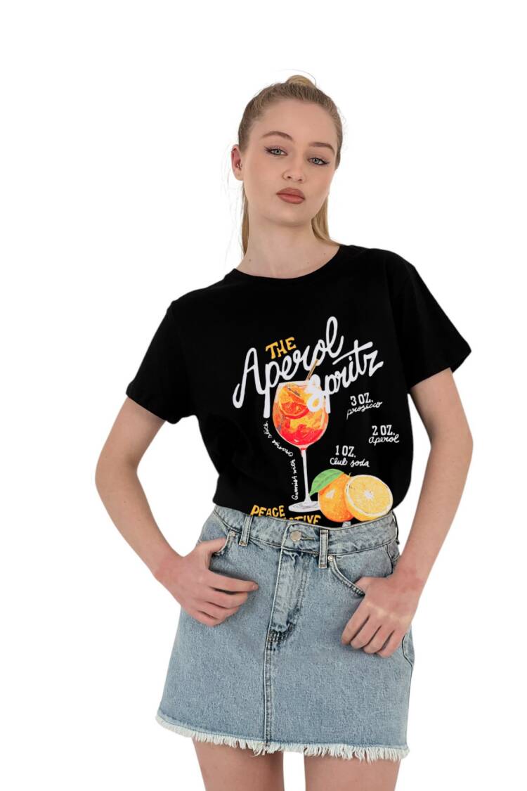 Spritz Printed T-Shirt —& White