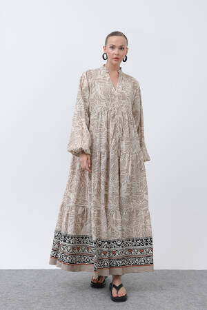 Women's Patterned Dress - SOUL - Globality Store - Women Clothes Wholesale Turkey