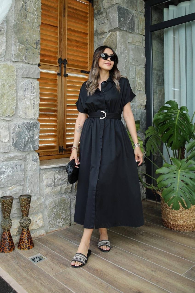 Dress - Black - ESPADA - Globality Store - Women Clothes Wholesale Turkey