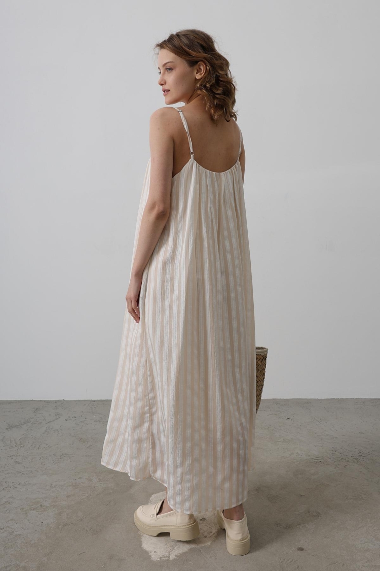 Strap Line Pattern Dress