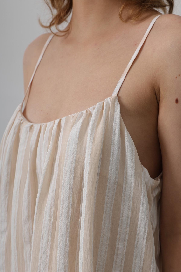 Strap Line Pattern Dress
