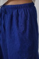 Tie Waist Embroidered Pants - Saks - Reyon - Globality Store - Women Clothes Wholesale Turkey