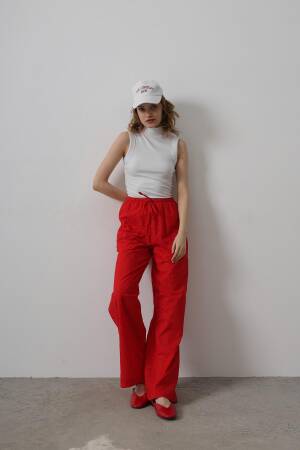 Tie Waist Embroidered Pants - Reyon - Globality Store - Women Clothes Wholesale Turkey