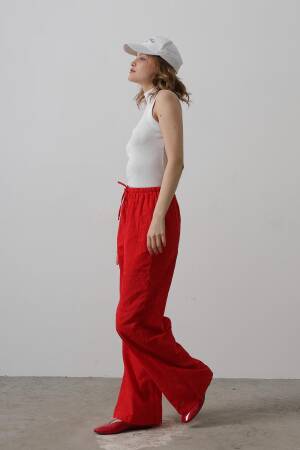 Tie Waist Embroidered Pants - Reyon - Globality Store - Women Clothes Wholesale Turkey