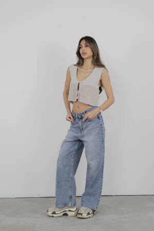 Thessaloniki Vest - Cream Rouge - Globality Store - Women Clothes Wholesale Turkey