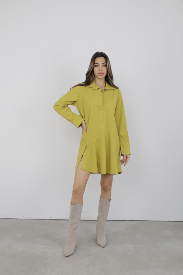 Long Sleeve Dress - Cream Rouge - Globality Store - Women Clothes Wholesale Turkey