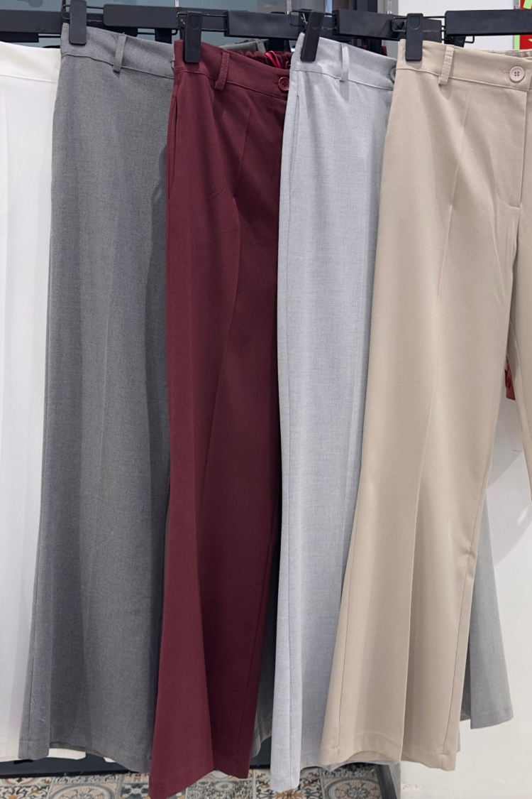 Pants Spanish Leg - Cream Rouge - Globality Store - Women Clothes Wholesale Turkey