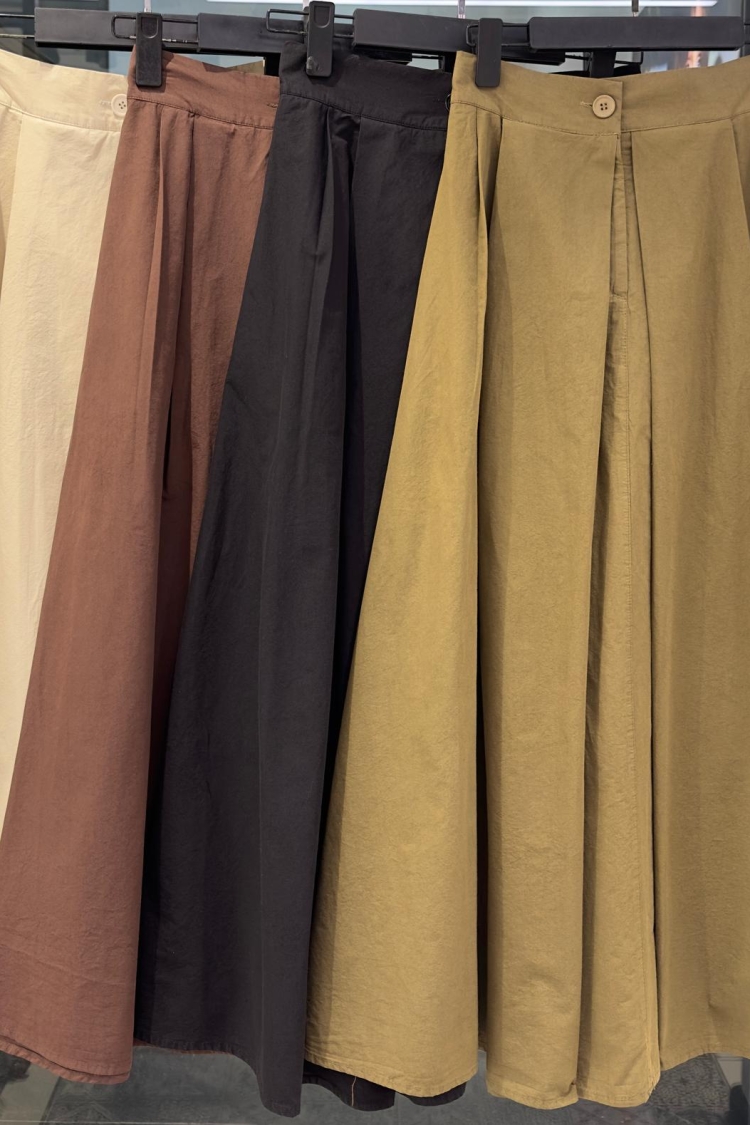 Pleated Skirt - Cream Rouge - Globality Store - Women Clothes Wholesale Turkey