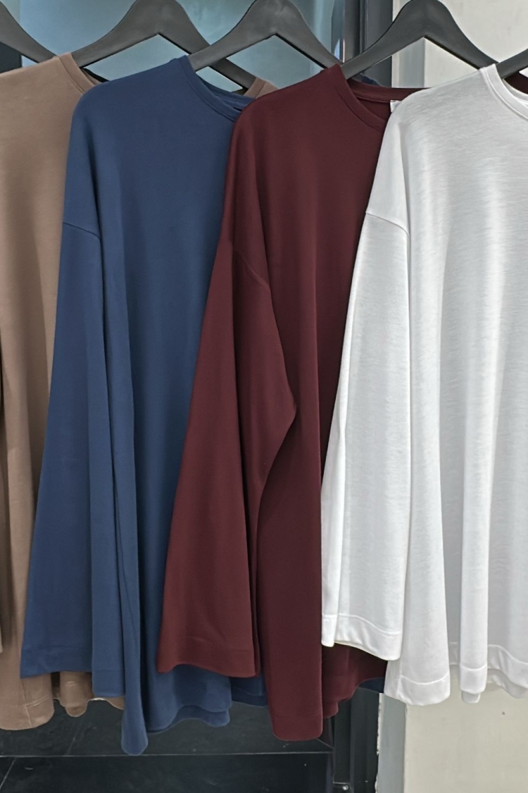Tshırt Long Sleeve Slap - Cream Rouge - Globality Store - Women Clothes Wholesale Turkey