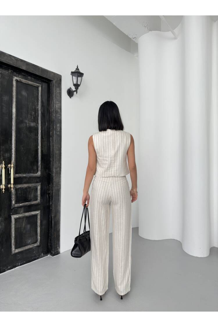 Striped Linen Suit