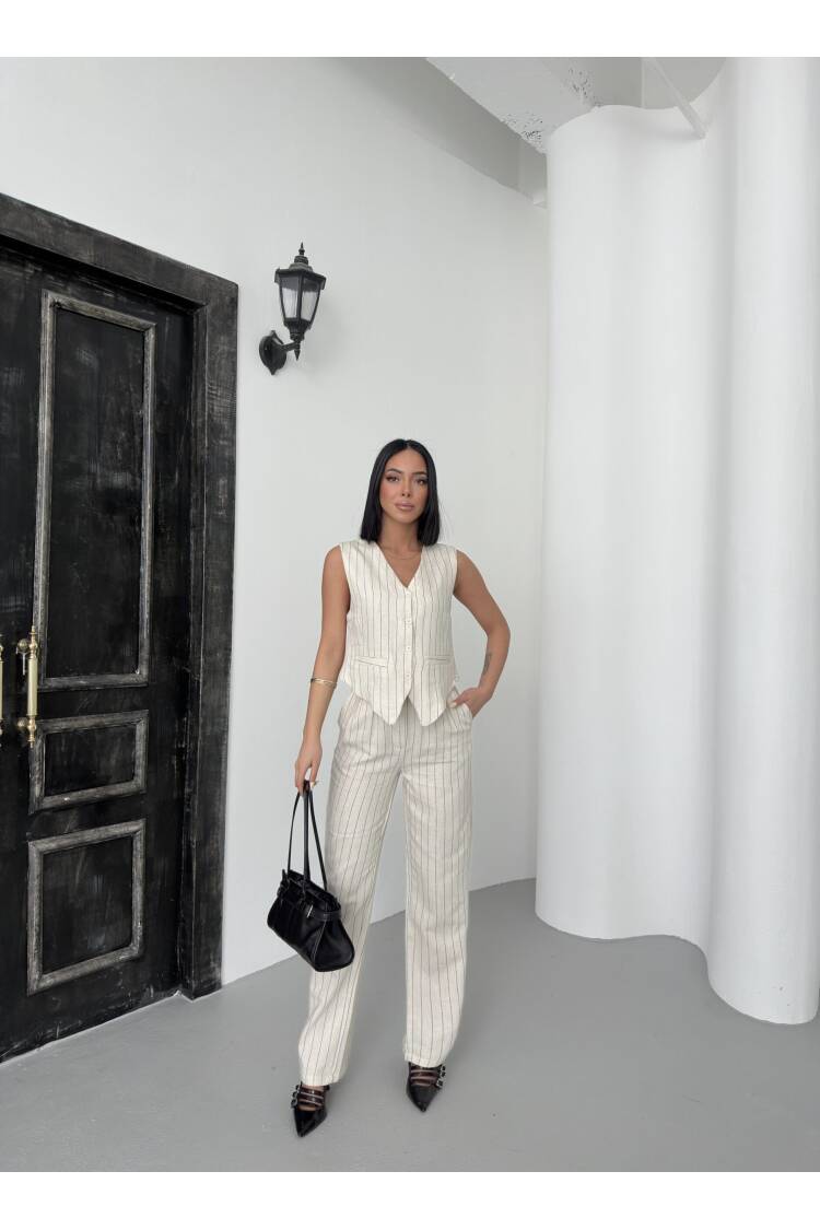 Striped Linen Suit