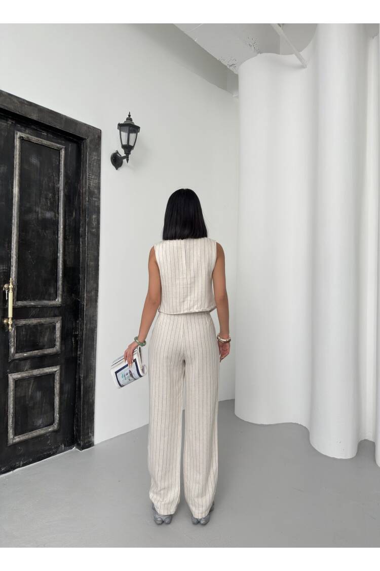 Striped Linen Suit