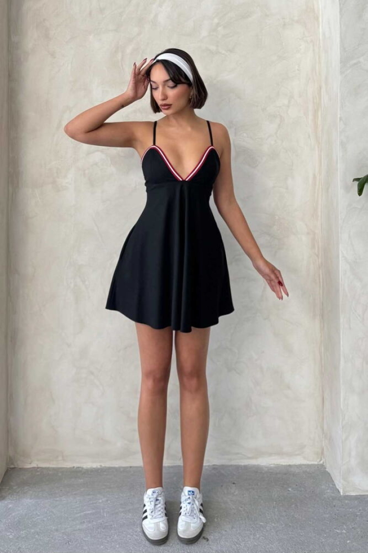 Dress With Straps - Topshow - Globality Store - Women Clothes Wholesale Turkey