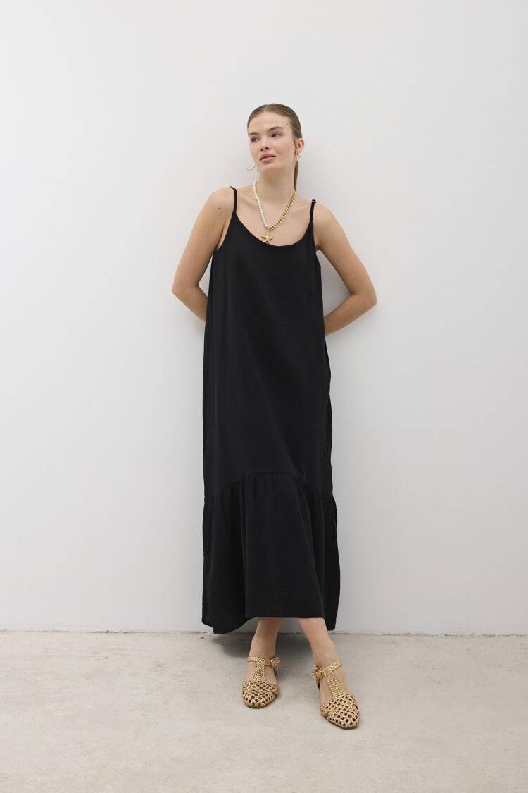 Hanger Adjustable Oversize Mueslin Dress - Brand: Levure - Women's Clothing Wholesale - Globality Store