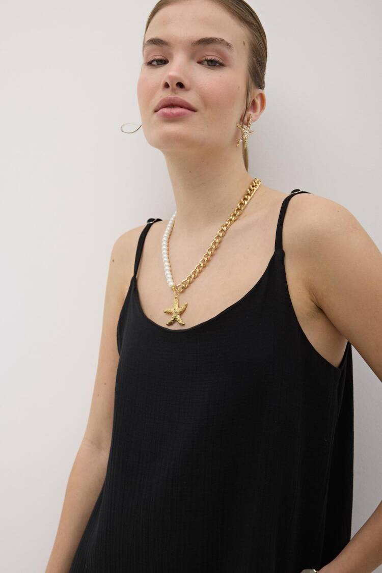 Hanger Adjustable Oversize Mueslin Dress