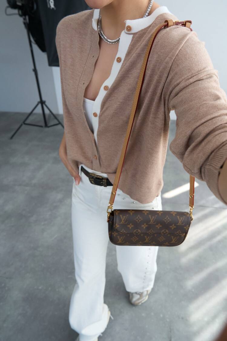 Collared Cardigan - -bone