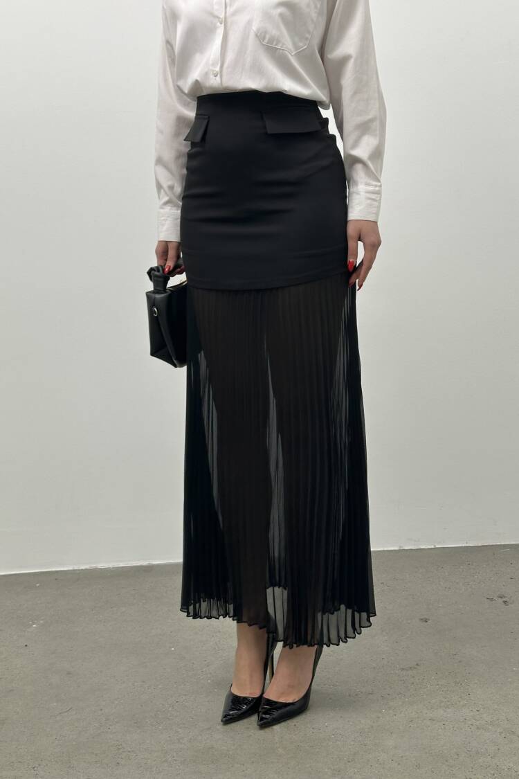 Double Fabric Skirt - STEPS - Globality Store - Women Clothes Wholesale Turkey