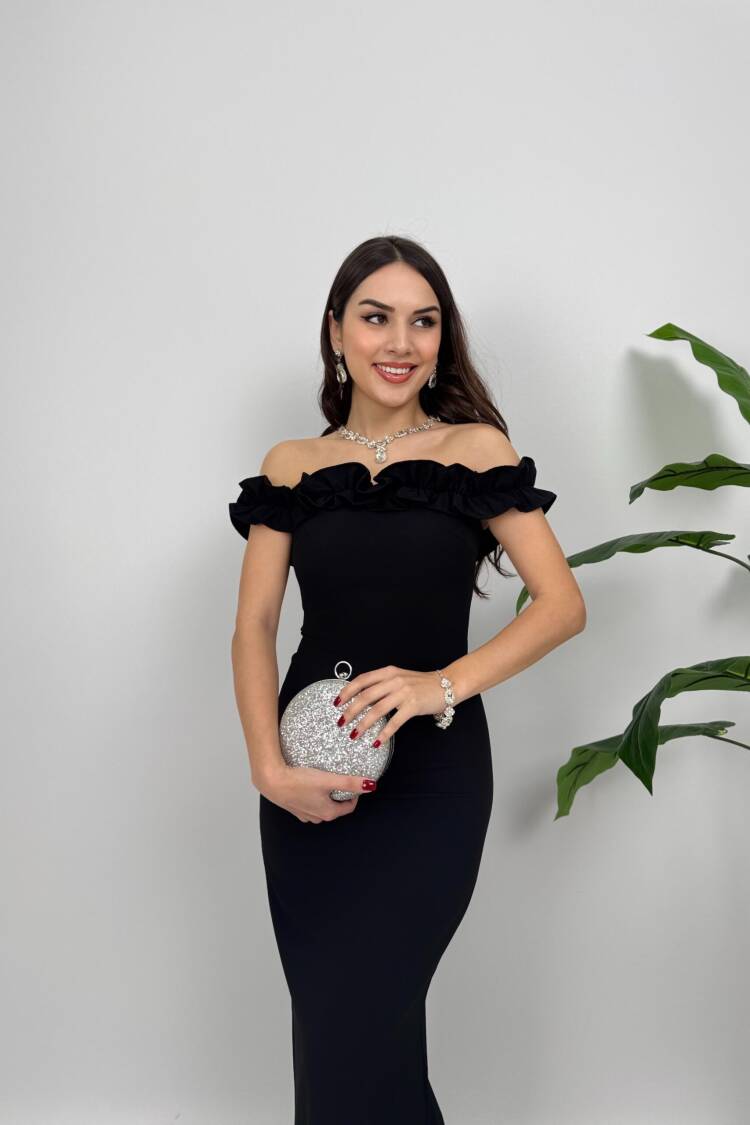 Chest Ruffle Dress - Miss Janell - Globality Store - Women Clothes Wholesale Turkey