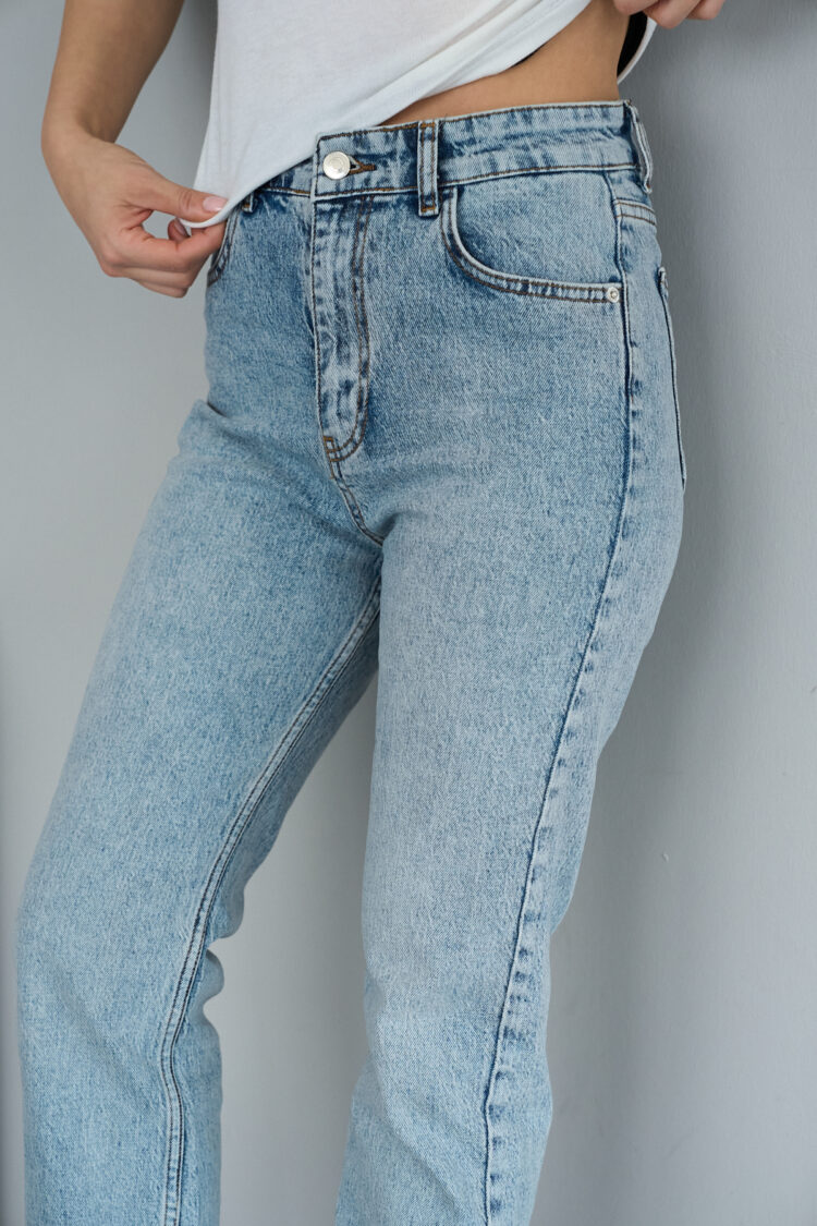 Pipe Leg Pants - Ice Blue