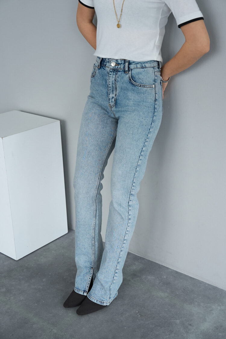 Pipe Leg Pants - Ice Blue