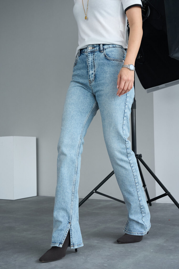 Pipe Leg Pants - Ice Blue