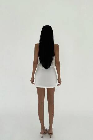 Tulle Detail Mini Dress - EYYO ATELIER - Globality Store - Women Clothes Wholesale Turkey