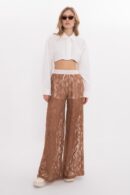 Lined Lace Loose Trousers - BSL - Globality Store - Women Clothes Wholesale Turkey