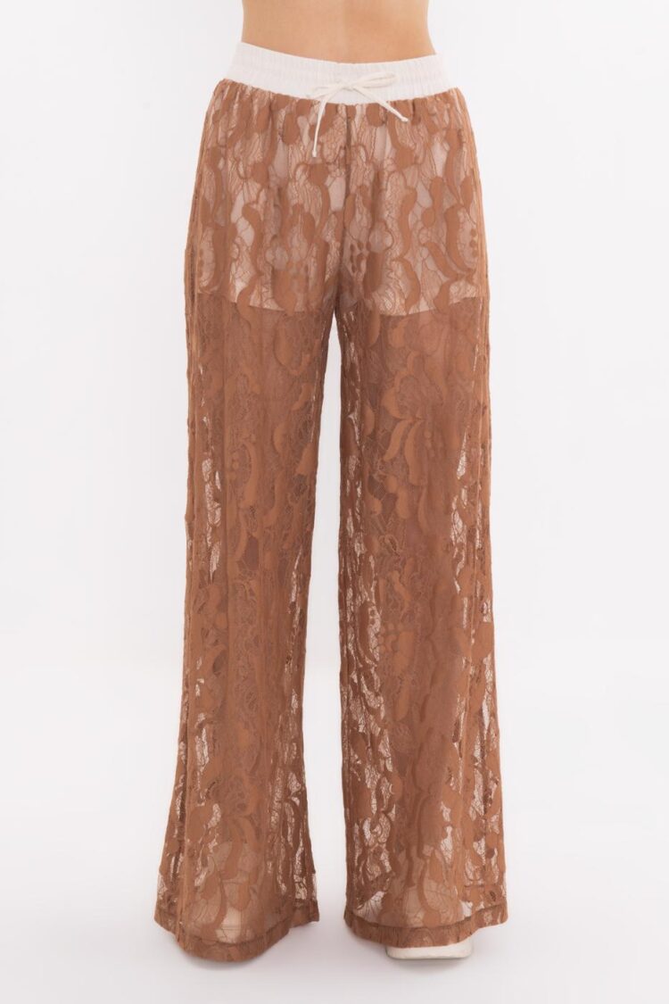Lined Lace Loose Trousers