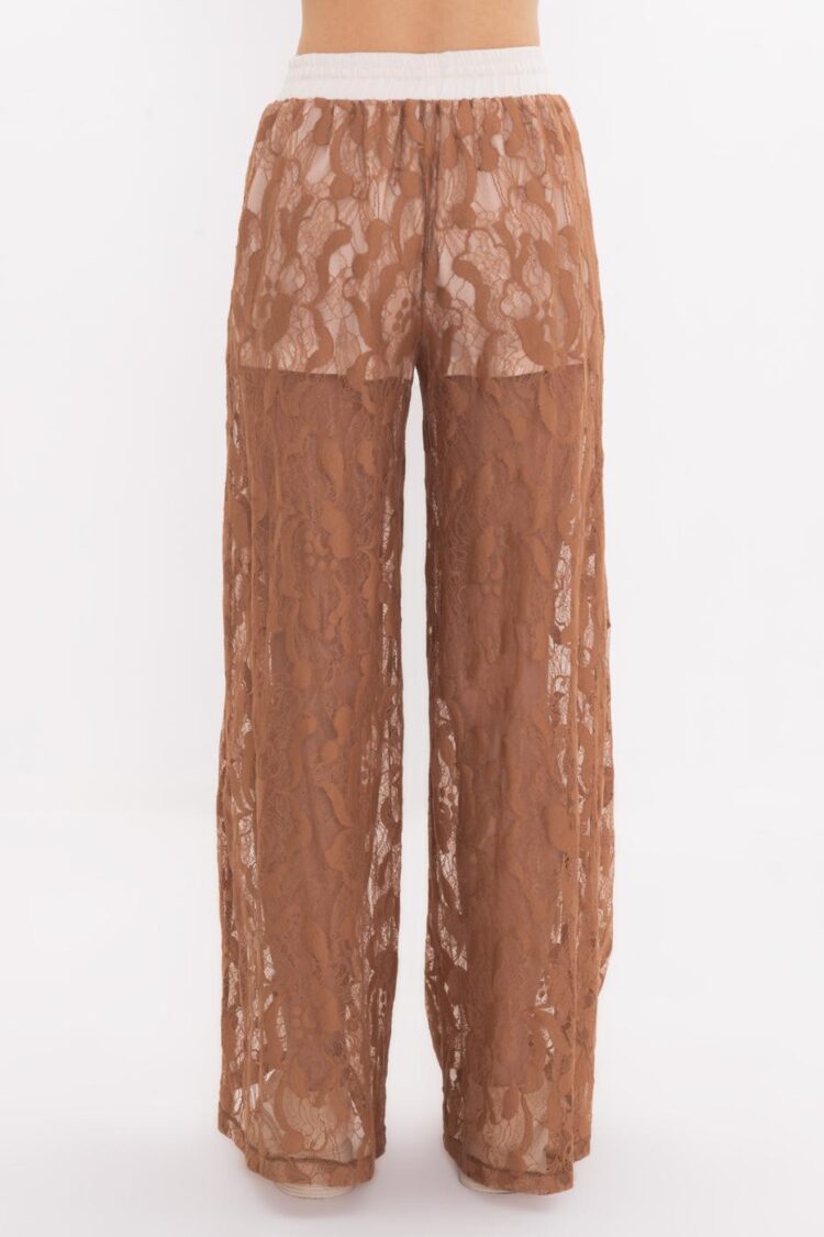 Lined Lace Loose Trousers