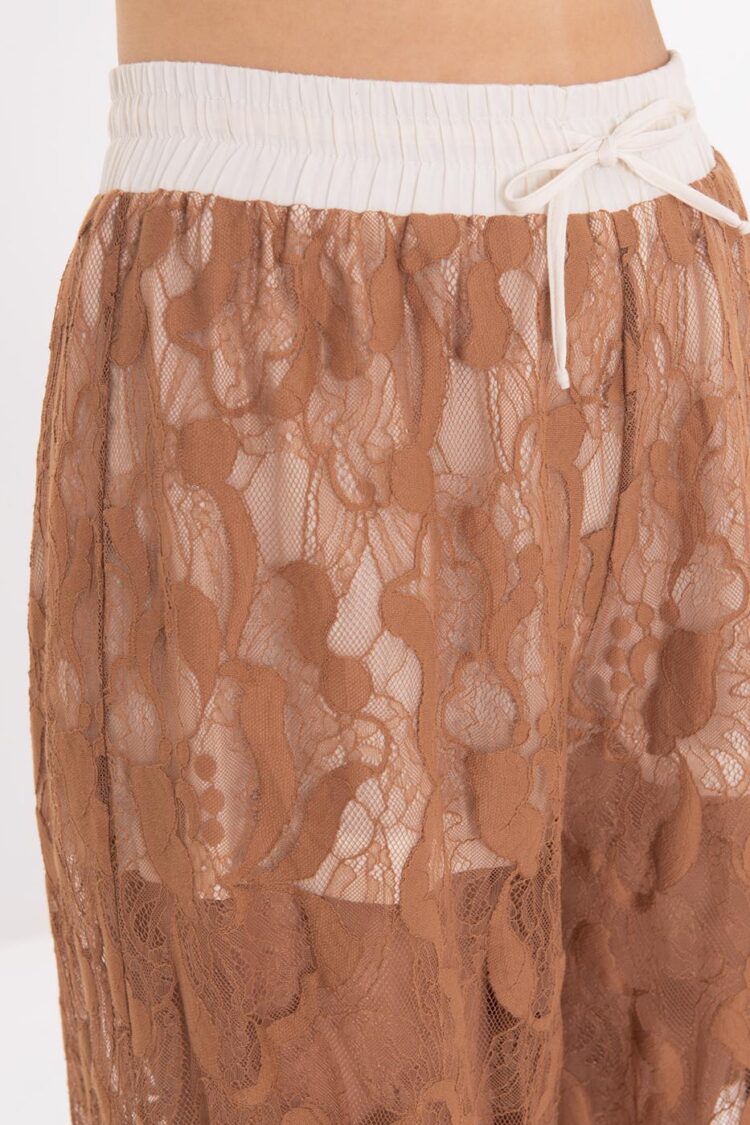 Lined Lace Loose Trousers