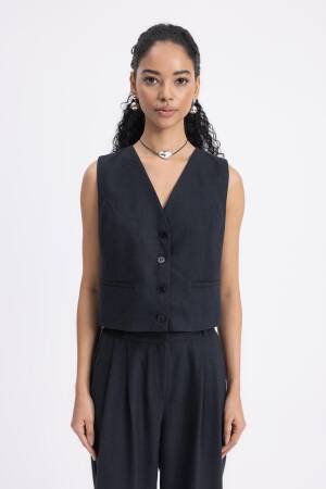 Comfortable Fit Vest With Straps - BSL - Globality Store - Women Clothes Wholesale Turkey