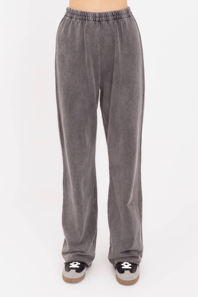 Washed Straight Cut Trousers