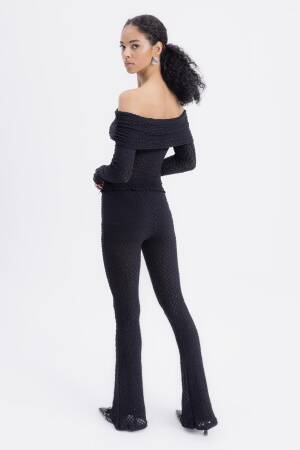 Lace Slim Trousers - BSL - Globality Store - Women Clothes Wholesale Turkey