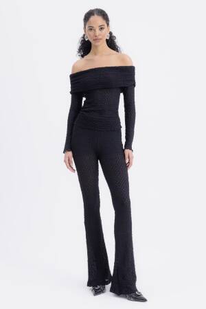 Lace Slim Trousers - BSL - Globality Store - Women Clothes Wholesale Turkey