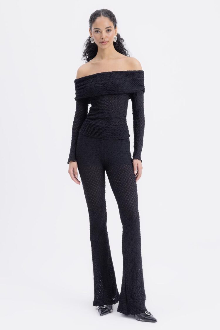 Lace Slim Trousers - BSL - Globality Store - Women Clothes Wholesale Turkey