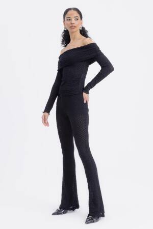Lace Slim Trousers - BSL - Globality Store - Women Clothes Wholesale Turkey
