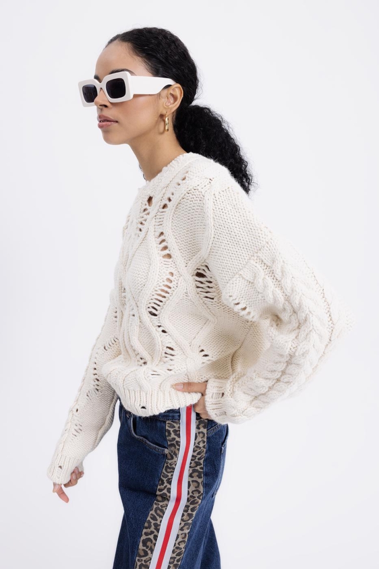 Openwork Patterned Sweater